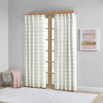 Colorful Pom-Poms Window Curtain, Light by Olliix — view 2