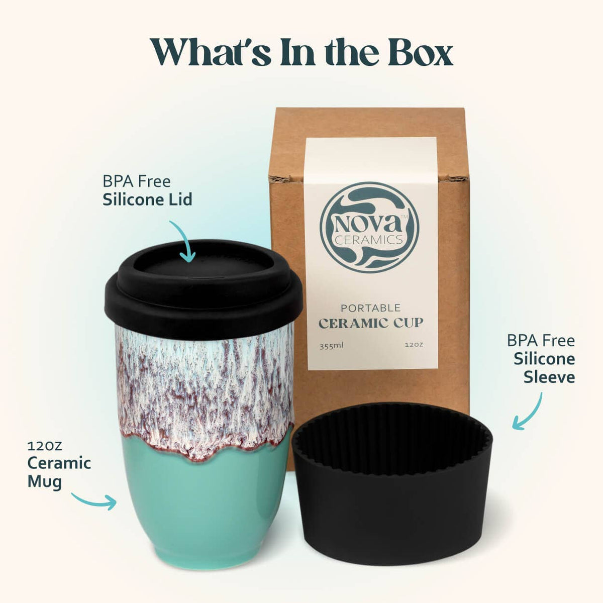 Nebula Ceramic Travel Mug – 12oz - Perfect For Gift Shop by Nova Ceramics Travel Mugs — view 2