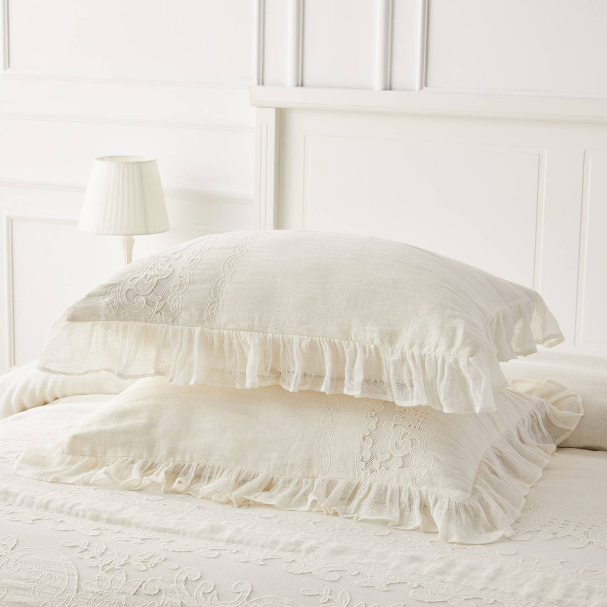Tabitha Linen Duvet Cover Set by Mélange Home — view 23