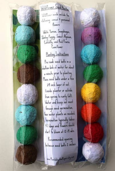 Wildflower Seed Bomb Sleeves by Plantables and Paper — view 2