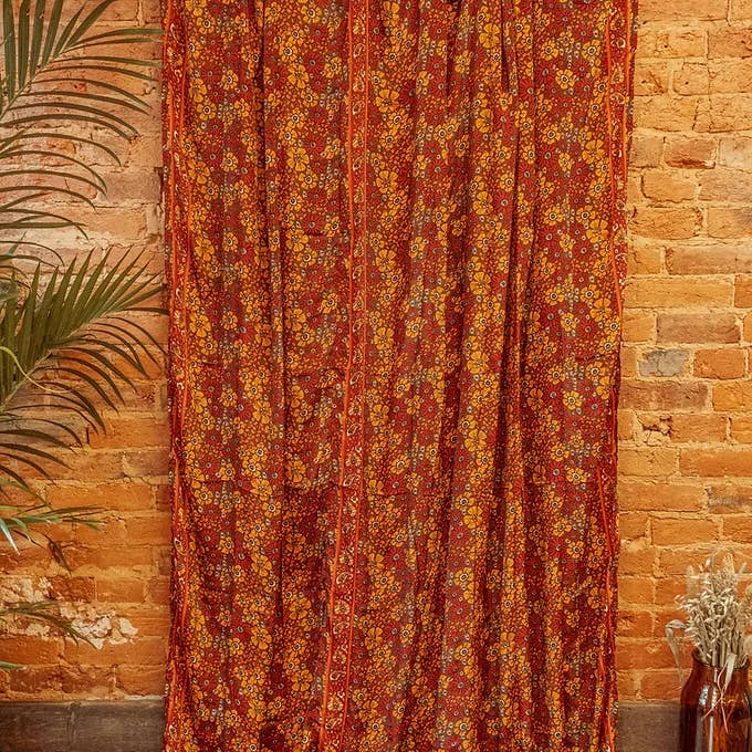 Silk Curtain Panels, Bohemian Home Decor, Boho Style Home by Gardenbelle Shop