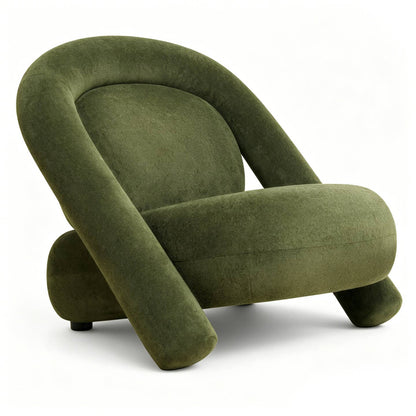 Firehole 32" Velvet Armless Lounge Chair Accent Chair by HOMYCASA DESIGN INC — view 4