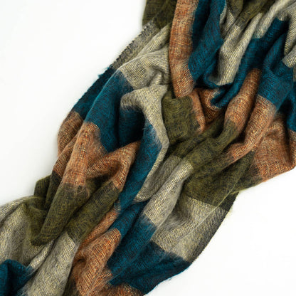 Extra Soft Yak Wool Travel Throw Blanket 46"x90" Handmade by ART HIMALAYAN TRADING LTD — view 7
