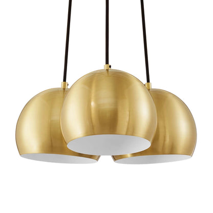 Golden Chalice 3-Light Metal Pendant