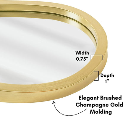 Oval Mirror - Aluminum Framed Oval Mirror For Bathroom