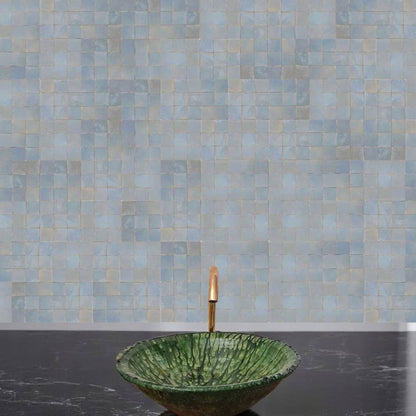 Glossy Wisteria Zellige — Square by Moroccantastics — view 4