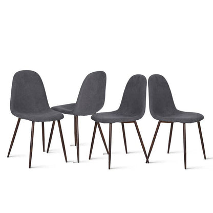 Fabric Dining Chairs-Beige/Grey