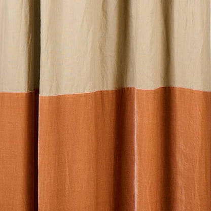 Line - Double Layer Curtain (Silk & Velvet) 4ft X 9ft by The Art of Creating Inc — view 3