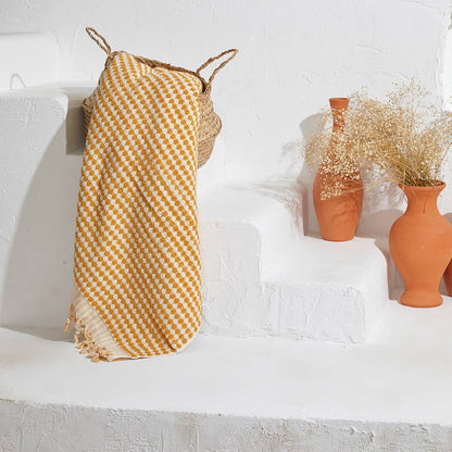 Pompom Bubble Handloom Bath Turkish Towels Farmhouse Decor by Kikoya — view 34