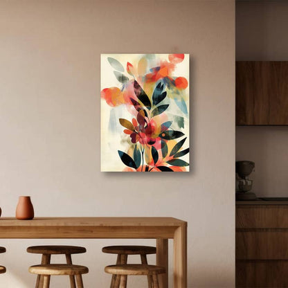 Mid Century Modern Floral Canvas or Poster Wall Art. Mid Century Modern Flowers 1 by Carmedon Wall Decor — view 3