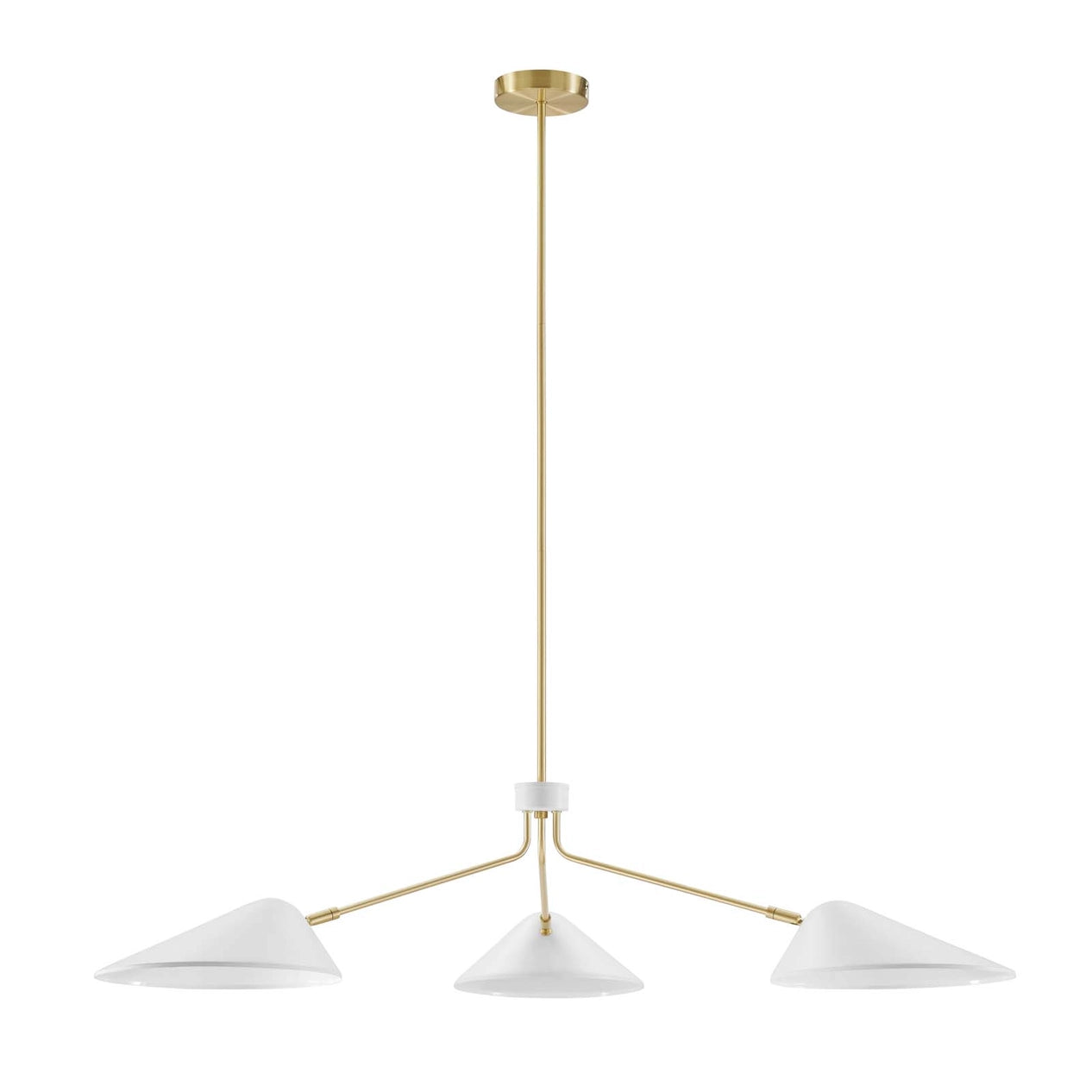 Arctic Odyssey 3-Light 14 Inch Arm Pendant white modern multi-light fixture