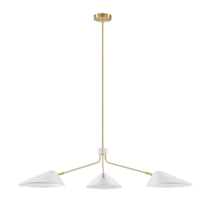Arctic Odyssey 3-Light 14 Inch Arm Pendant white modern multi-light fixture