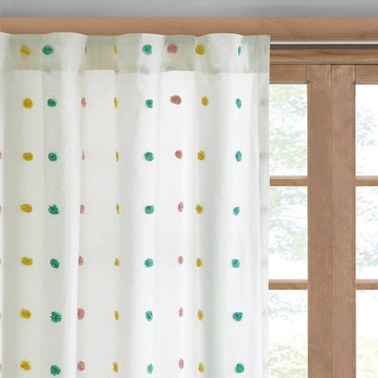 Colorful Pom-Poms Window Curtain, Light by Olliix — view 3
