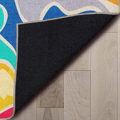 Crayola Modern Whimsy Waves Color Mix Multi-Color Area Rug By Well Woven