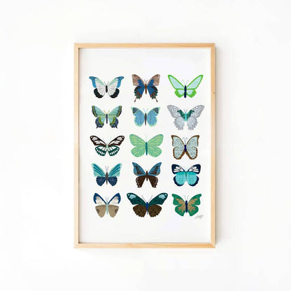 Colorful Butterflies Collage - Art Print by Lindsey Kay Collective — view 4