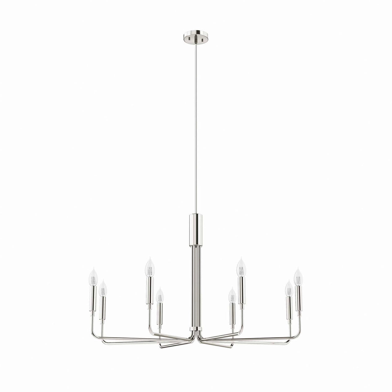 Polished Nickel Revival 8-Light Chandelier modern ceiling fixture