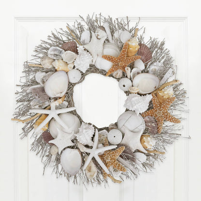 Harbor Shore Seashell Wreath by Andaluca — view 3
