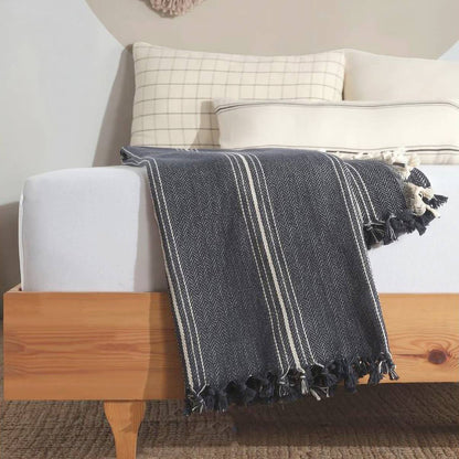Minimalist 100% Cotton Throw Blankets & Bedspreads by Moa — view 8
