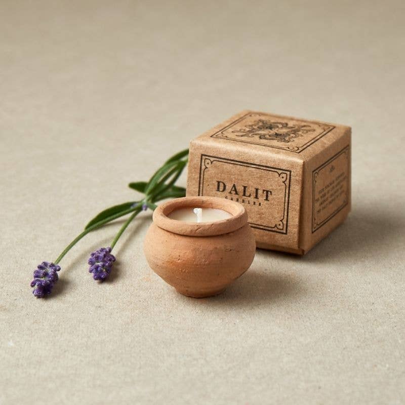 Handmade Terracotta Beeswax Tea Light Candles - Box of 10 by Dalit Goods Co — view 4