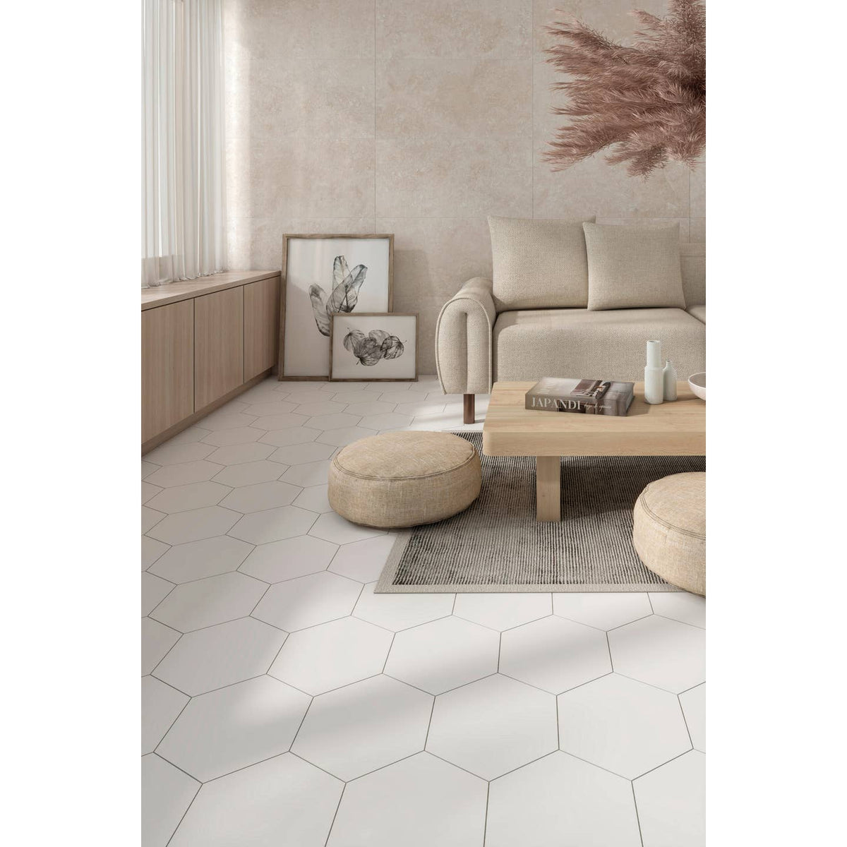 9"x10" Porcelain Hexagon Floor & Wall Tile by Thomas Avenue Ceramics — view 3