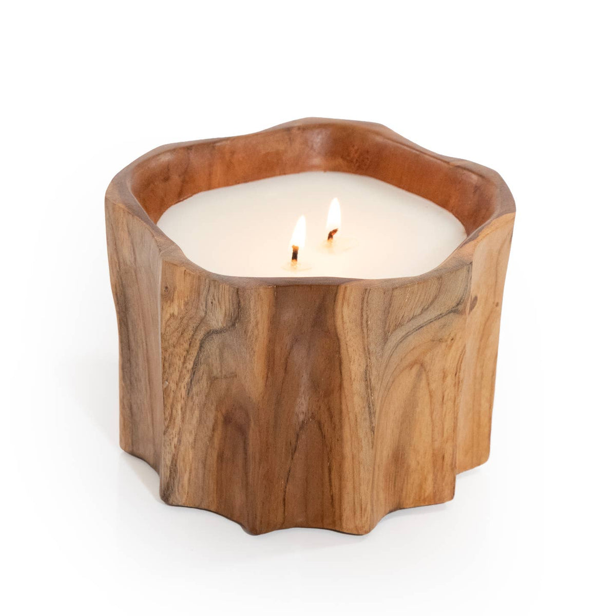 Petite Teak Organic Bowl Candle by Andaluca — view 5