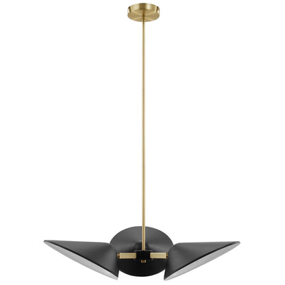 Graphite Journey 3-Light Arm Pendant minimalist black compact fixture