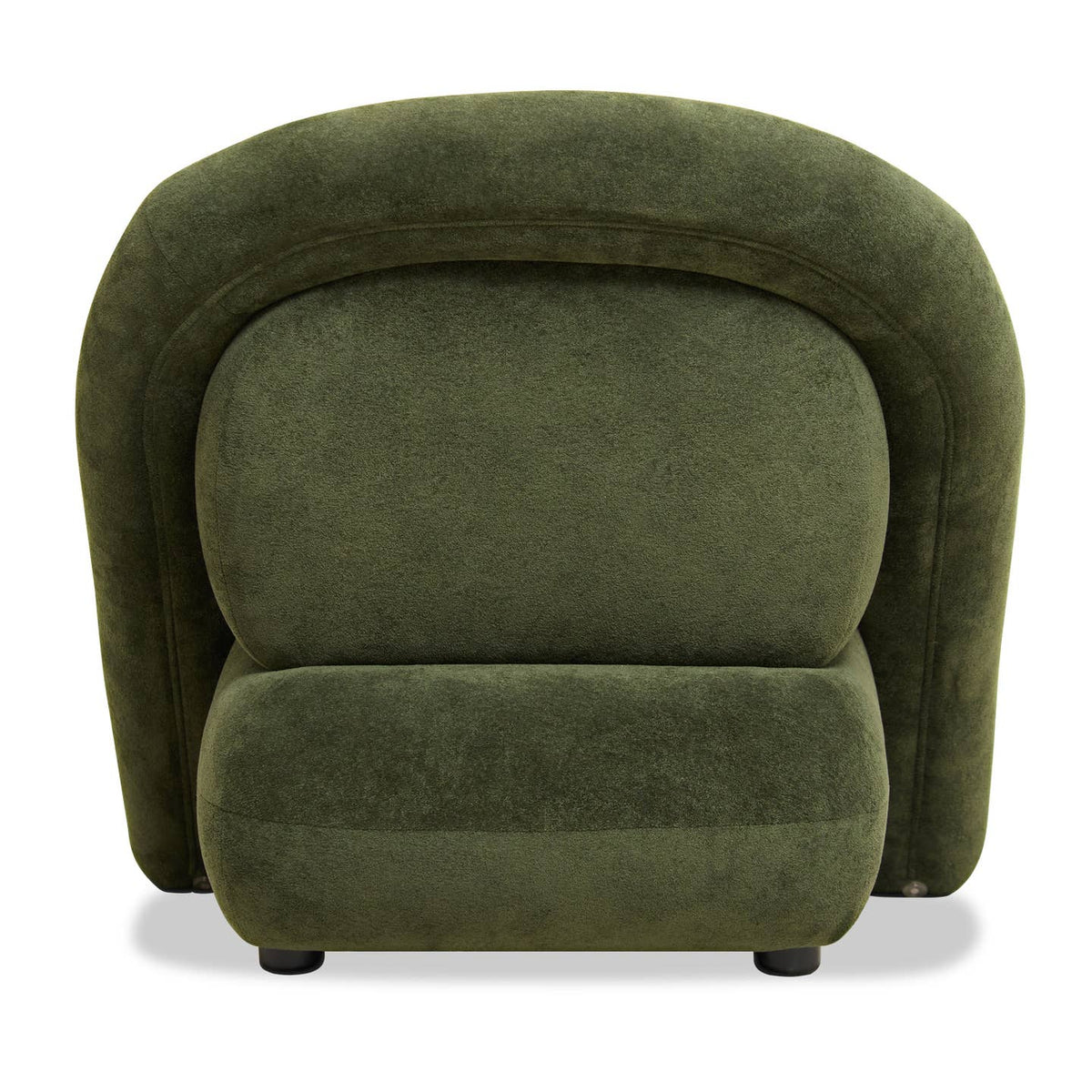 Firehole 32" Velvet Armless Lounge Chair Accent Chair by HOMYCASA DESIGN INC — view 3