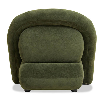 Firehole 32" Velvet Armless Lounge Chair Accent Chair by HOMYCASA DESIGN INC — view 3