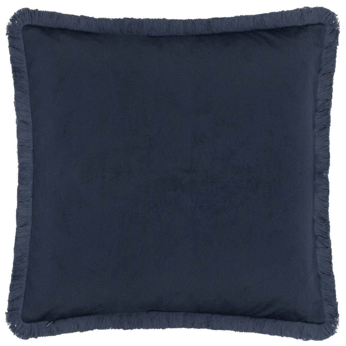 Strawberry Thief Embroidered Velvet Cushion Indigo by Riva Home — view 3
