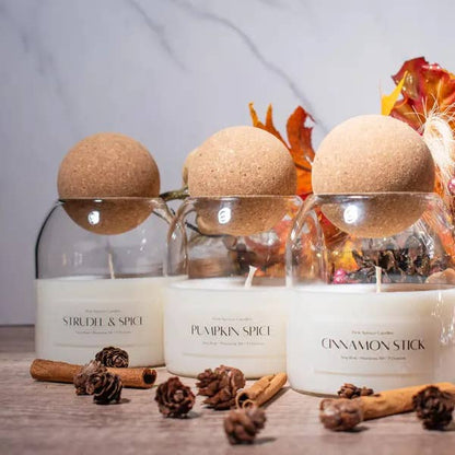 Fall Candle with Corktop Lid Available in Multiple Scents by Pink Spruce — view 4