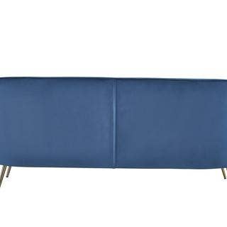 Carrie 72.5" Long Velvet Sofa in Gray Blue