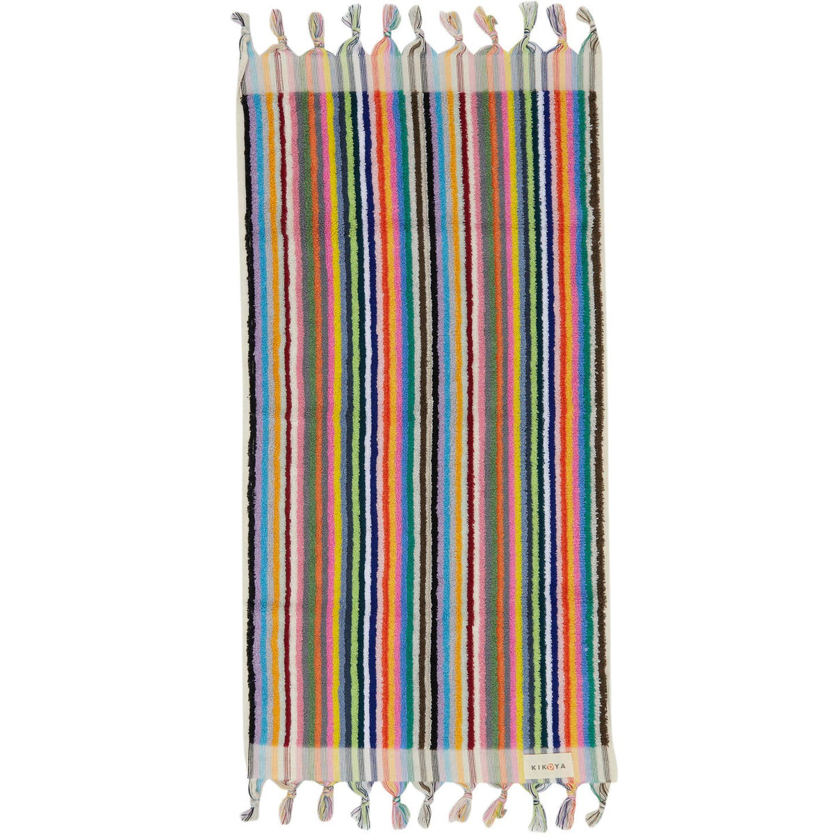 Stripe Bubble Handloomed Turkish Hand Towels 17x38" Bohemian by Kikoya — view 16