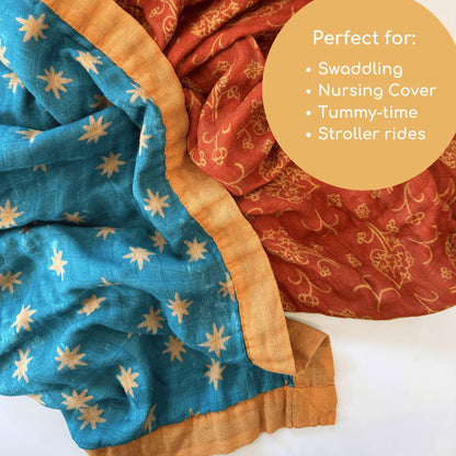 Our Lady of Guadalupe Luxury Double Sided Muslin Catholic Blanket by The Little Rose Shop — view 3