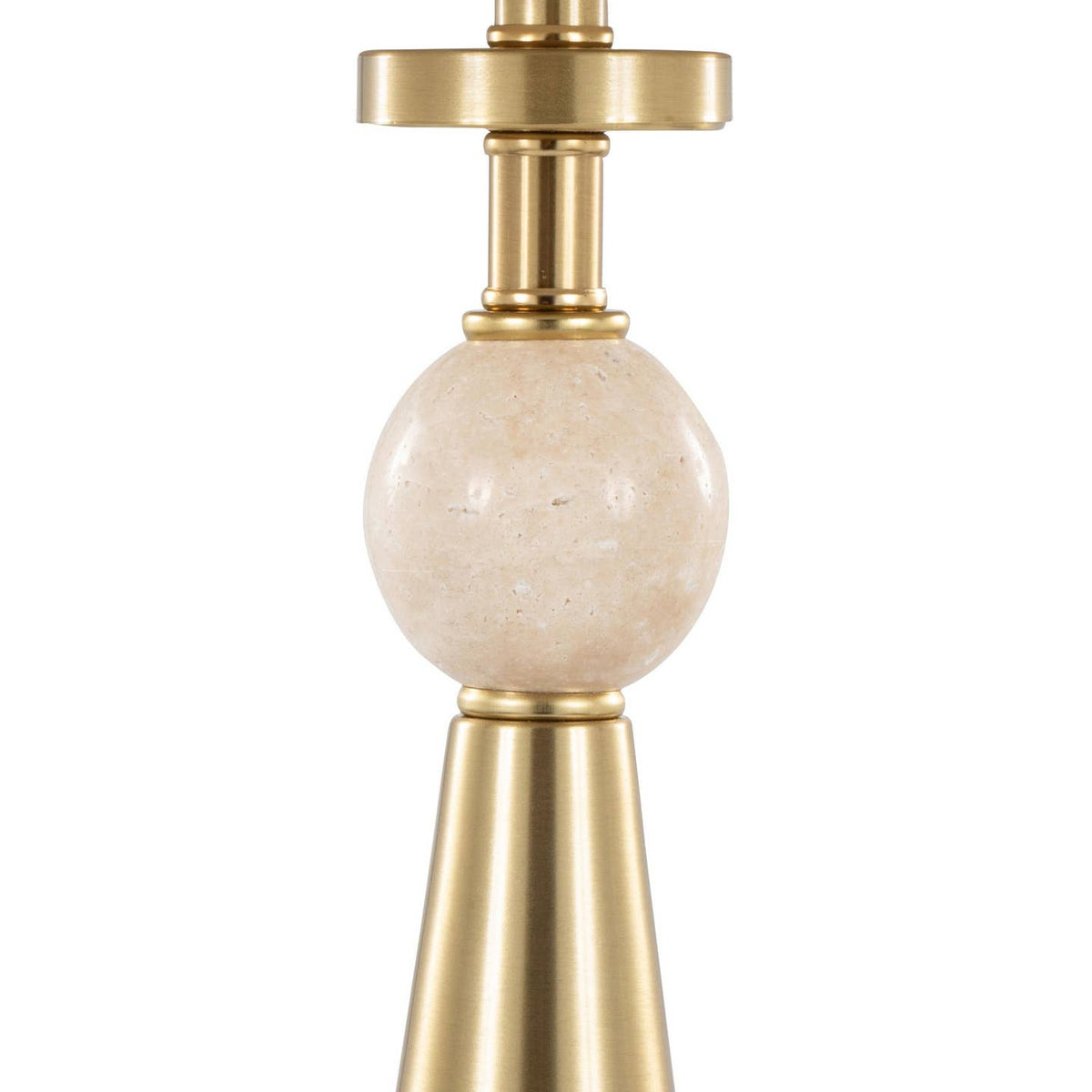 Cone Travertine 27" Table Lamp - Set of 2 in Gold Metal by LumiSource and Grandview Gallery — view 5