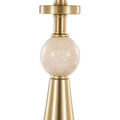 Cone Travertine 27" Table Lamp - Set of 2 in Gold Metal by LumiSource and Grandview Gallery — view 5
