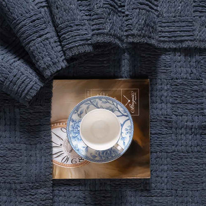 Kathy Ireland Oversized Chenille Fringed Basket Throw by Bed Bath Fashions — view 32