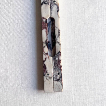 Long Marble Cabinet Bar Pulls, Calacatta Viola Appliance Handles by MEG Custom Marble by Ziynet A. LLC — view 4
