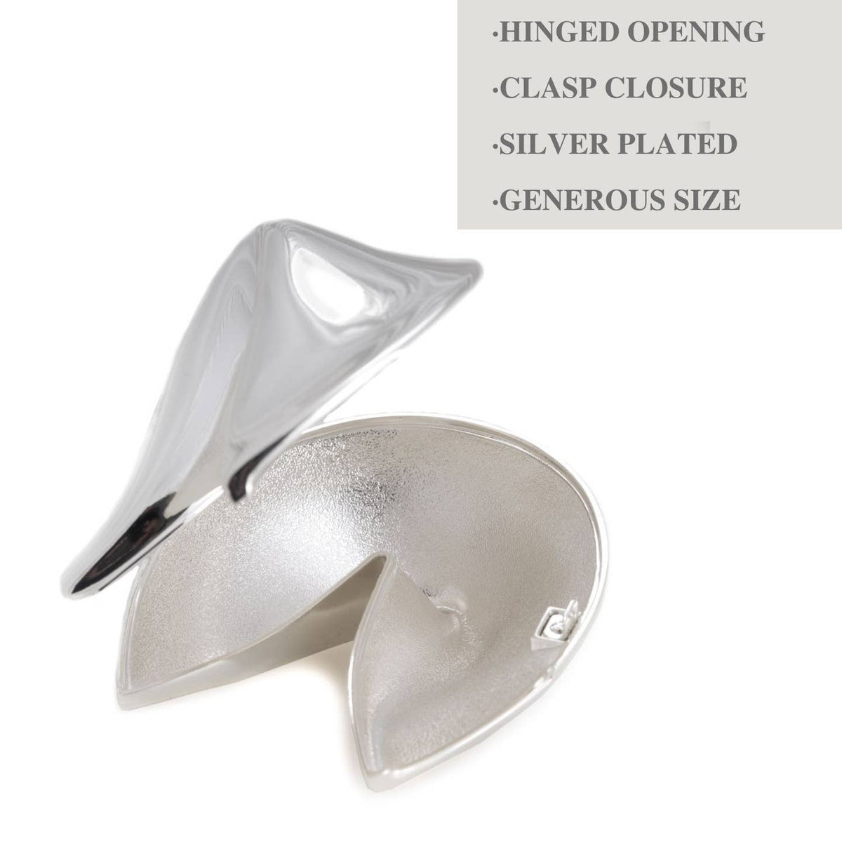 Lucky Gold or Silver Plated Fortune Cookie Keepsake by BeyBerk International — view 3