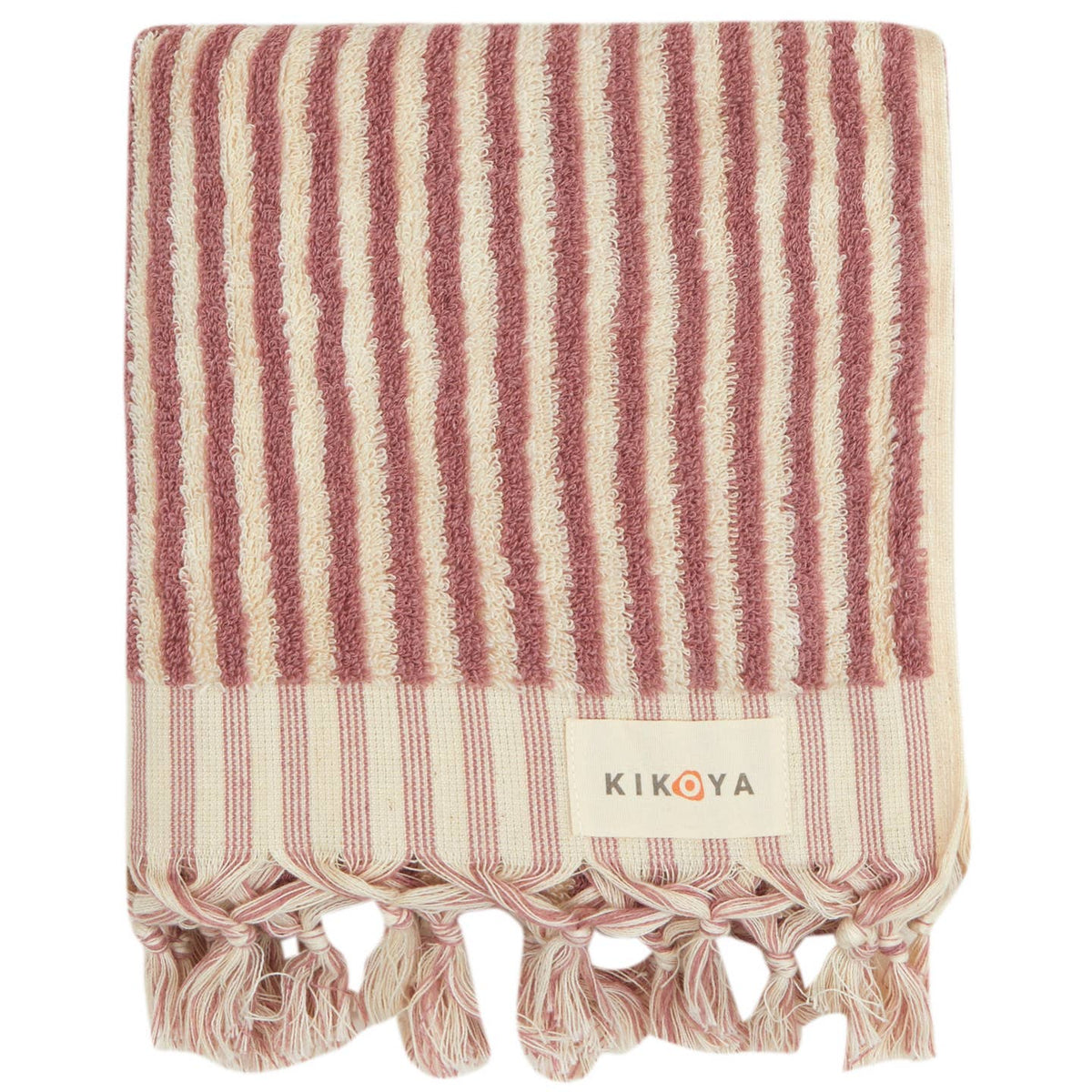 Stripe Bubble Handloomed Turkish Hand Towels 17x38" Bohemian by Kikoya — view 7