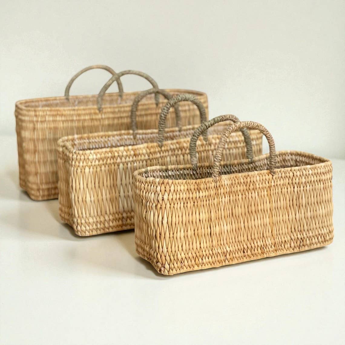 Handwoven Reed Storage Baskets Set by HandmadeBestSeller — view 2