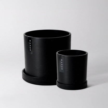 7" & 4" Signature Planters & Saucer — Earth Tones by Kanso Designs — view 6