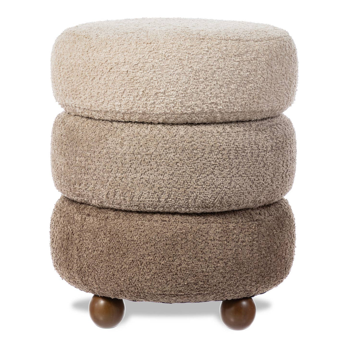 Modern Gradient Brown Storage Ottoman or Accent Stool by Glitzhome