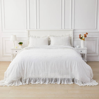 Tabitha Linen Duvet Cover Set by Mélange Home — view 3