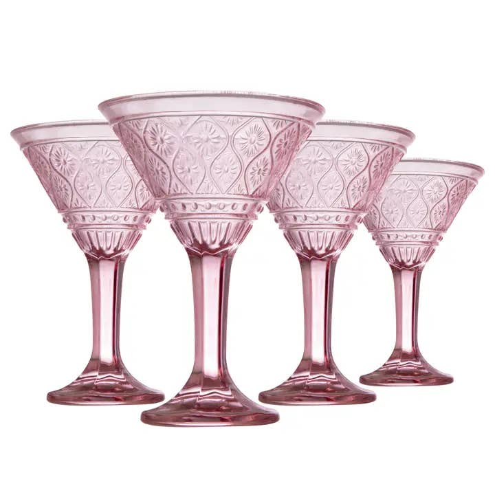Claro Blush Martini Glass, Set of 4 by Godinger