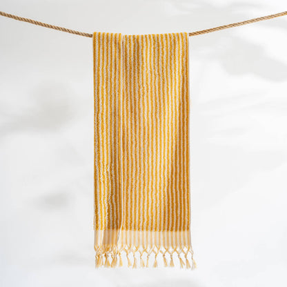 Stripe Bubble Handloomed Turkish Hand Towels 17x38" Bohemian by Kikoya — view 22