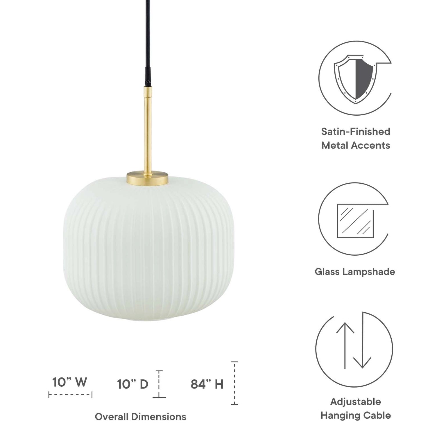 Encore Elegance glass pendant, retro clear glass kitchen hanging light