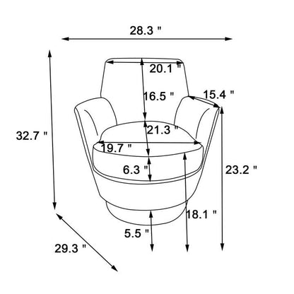 Velvet Swivel Barrel Chair, Swivel Accent Chairs Armchair For Living Room