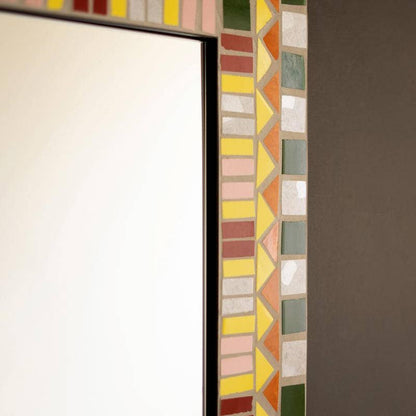 Rectangle Mosaic Tile Framed Mirror by Kalalou — view 3