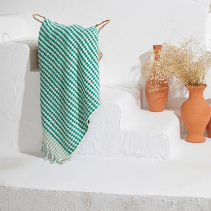 Pompom Bubble Handloom Bath Turkish Towels Farmhouse Decor by Kikoya — view 27