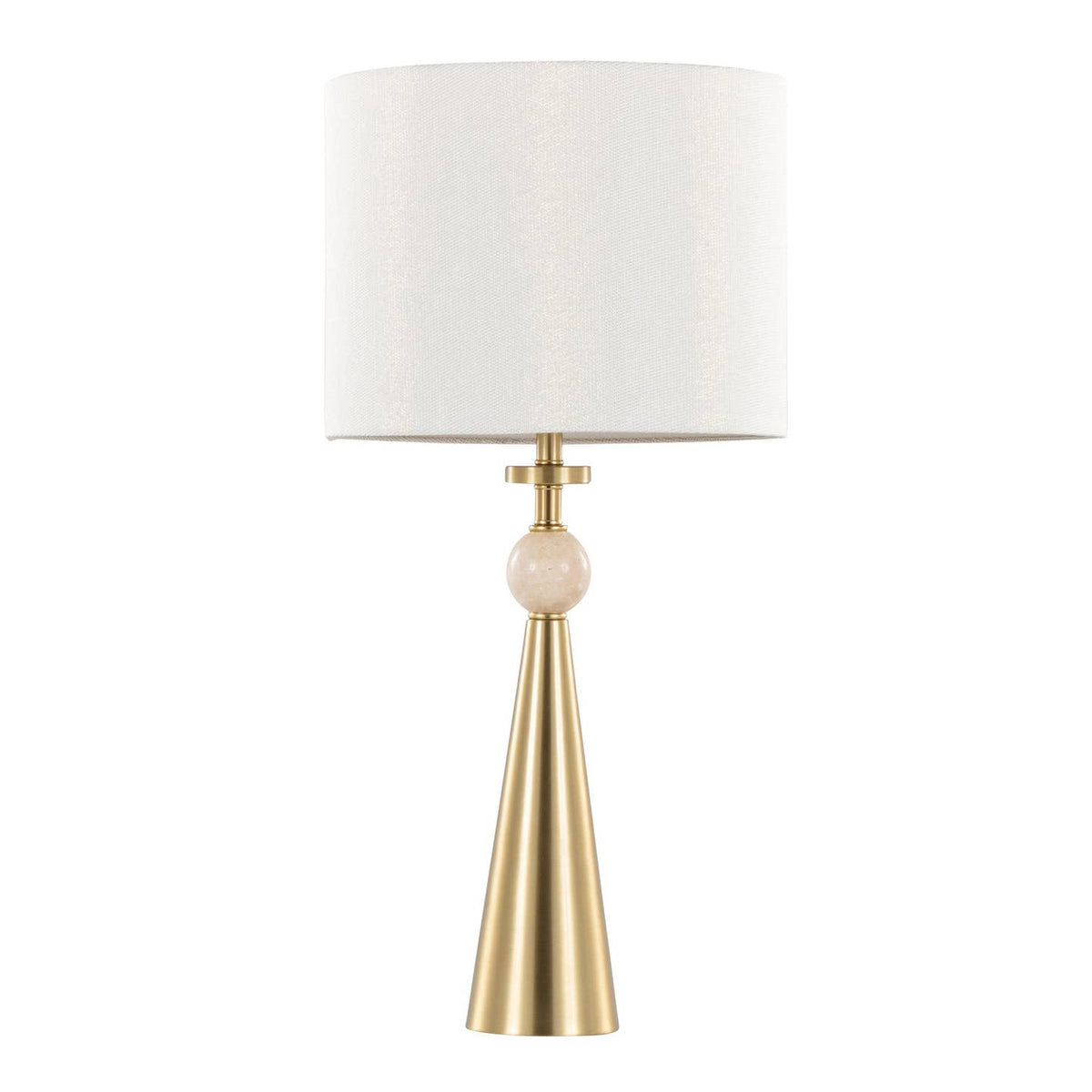 Cone Travertine 27" Table Lamp - Set of 2 in Gold Metal by LumiSource and Grandview Gallery — view 11